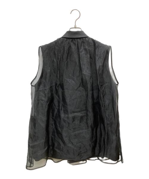 Ameri（アメリ）AMERI (アメリ) MEDI SHEER DOCKING LADY LIKE VEST グレー サイズ:Sの古着・服飾アイテム