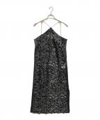 Ameriアメリ）の古着「MEDI 2WAY CUT WORK LACE LONG TOP」｜ブラック