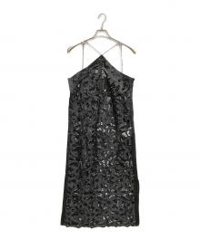 Ameri（アメリ）の古着「MEDI 2WAY CUT WORK LACE LONG TOP」｜ブラック