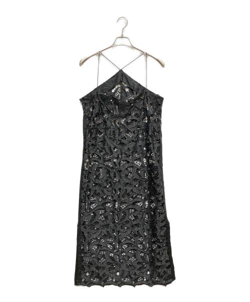Ameri（アメリ）AMERI (アメリ) MEDI 2WAY CUT WORK LACE LONG TOP ブラック サイズ:FREEの古着・服飾アイテム