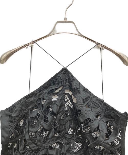 Ameri（アメリ）AMERI (アメリ) MEDI 2WAY CUT WORK LACE LONG TOP ブラック サイズ:FREEの古着・服飾アイテム