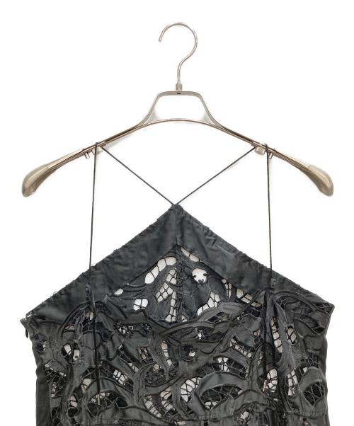 Ameri（アメリ）AMERI (アメリ) MEDI 2WAY CUT WORK LACE LONG TOP ブラック サイズ:FREEの古着・服飾アイテム