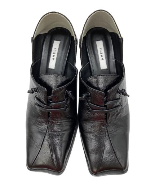 Ameri（アメリ）Ameri (アメリ) 2WAY SQUARE LOAFERS ブラック サイズ:Mの古着・服飾アイテム