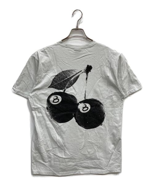 stussy（ステューシー）stussy (ステューシー) プリントTシャツ ライトグレー サイズ:Mの古着・服飾アイテム