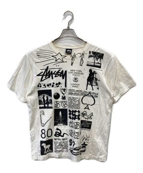stussy（ステューシー）stussy (ステューシー) プリントTシャツ ホワイト サイズ:Mの古着・服飾アイテム