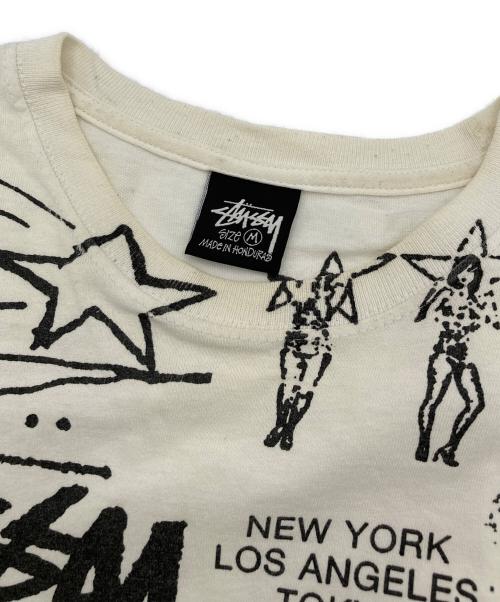 stussy（ステューシー）stussy (ステューシー) プリントTシャツ ホワイト サイズ:Mの古着・服飾アイテム