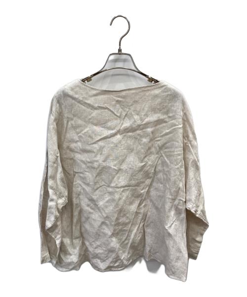 BEARDSLEY（ビアズリー）BEARDSLEY (ビアズリー) 刺繍リネンブラウス ベージュ サイズ:FREEの古着・服飾アイテム