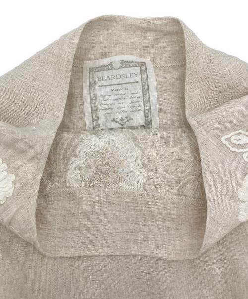 BEARDSLEY（ビアズリー）BEARDSLEY (ビアズリー) 刺繍リネンブラウス ベージュ サイズ:FREEの古着・服飾アイテム