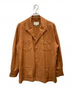 GUCCIグッチ）の古着「トロピカルウールシャツ」｜ブラウン