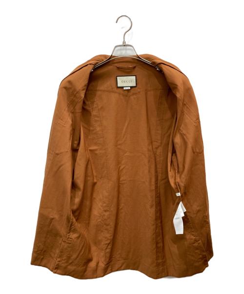 GUCCI（グッチ）GUCCI (グッチ) トロピカルウールシャツ ブラウン サイズ:46の古着・服飾アイテム