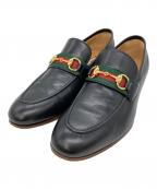 GUCCIグッチ）の古着「シェリーライン ホースビットローファー」｜ブラック