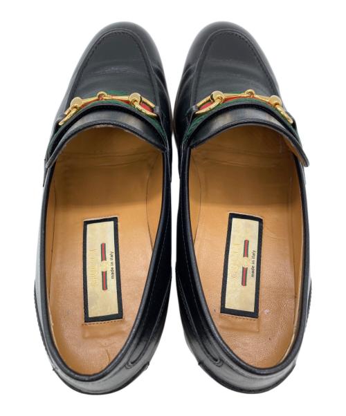 GUCCI（グッチ）GUCCI (グッチ) シェリーライン ホースビットローファー ブラック サイズ:UK7の古着・服飾アイテム