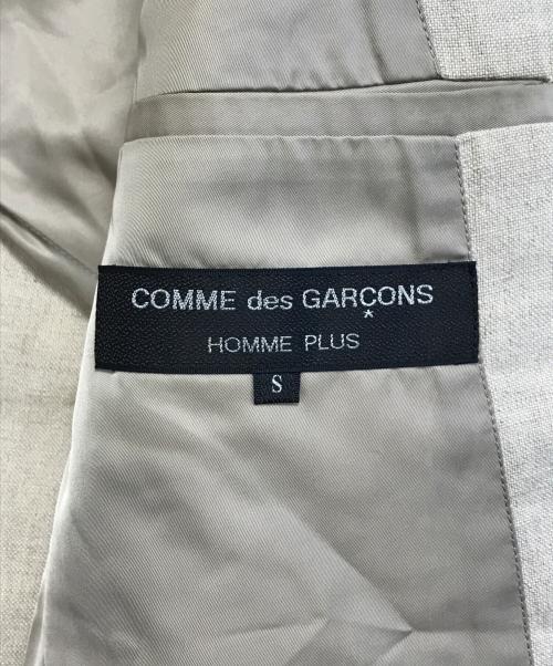 COMME des GARCONS HOMME PLUS（コムデギャルソンオムプリュス）COMME des GARCONS HOMME PLUS (コムデギャルソンオムプリュス) リネンテーラードジャケット ベージュ サイズ:Sの古着・服飾アイテム
