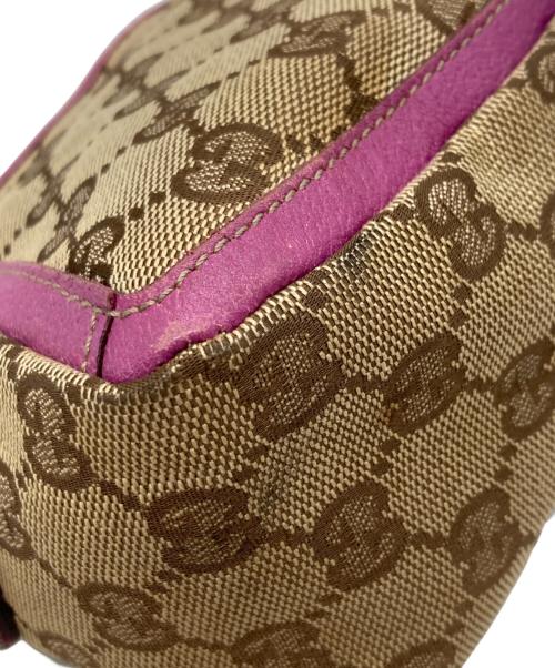 GUCCI（グッチ）GUCCI (グッチ) ミニハンドバッグ ベージュ×パープルの古着・服飾アイテム