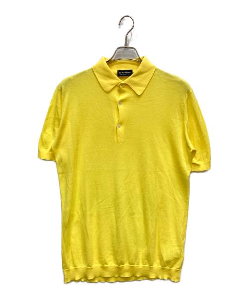 JOHN SMEDLEY（ジョンスメドレー）JOHN SMEDLEY (ジョンスメドレー) ニットポロシャツ イエロー サイズ:Mの古着・服飾アイテム