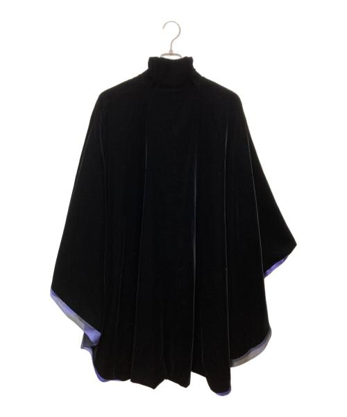 GIORGIO ARMANI（ジョルジョアルマーニ）GIORGIO ARMANI (ジョルジョアルマーニ) ベロアポンチョ ネイビー サイズ:表記なしの古着・服飾アイテム