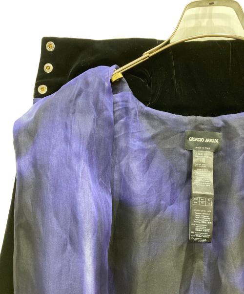 GIORGIO ARMANI（ジョルジョアルマーニ）GIORGIO ARMANI (ジョルジョアルマーニ) ベロアポンチョ ネイビー サイズ:表記なしの古着・服飾アイテム