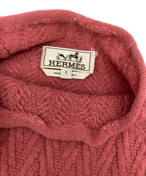 HERMES（エルメス）HERMES (エルメス) カシミヤハイネックニット ピンク サイズ:Sの古着・服飾アイテム