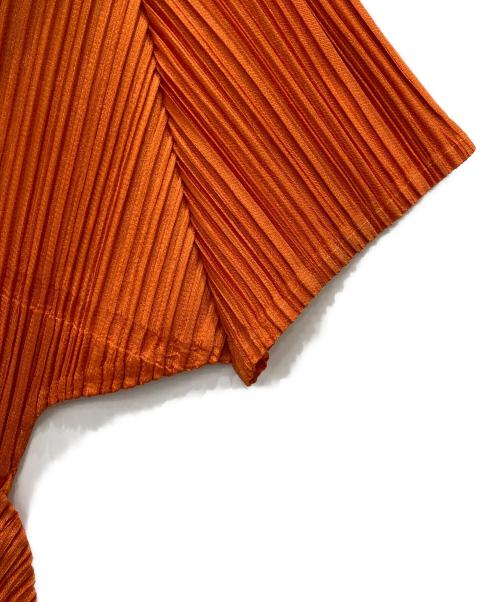 PLEATS PLEASE（プリーツプリーズ）PLEATS PLEASE (プリーツプリーズ) 半袖プリーツシャツ オレンジ サイズ:3の古着・服飾アイテム