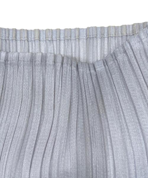 PLEATS PLEASE（プリーツプリーズ）PLEATS PLEASE (プリーツプリーズ) ノースリーブプリーツブラウス ライトグレー サイズ:4の古着・服飾アイテム