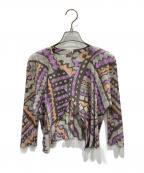 PLEATS PLEASEプリーツプリーズ）の古着「総柄プリーツカーディガン」｜マルチカラー