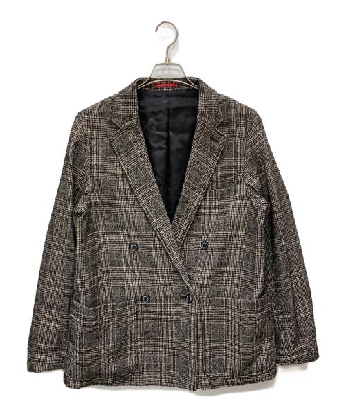 DRESSTERIOR（ドレステリア）DRESSTERIOR (ドレステリア) ループグレンチェックジャケット ブラウン サイズ:Mの古着・服飾アイテム