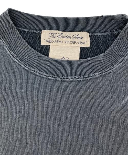 REMI RELIEF（レミレリーフ）REMI RELIEF (レミレリーフ) ダブルSP加工裏毛クルー フェードブラック サイズ:Mの古着・服飾アイテム