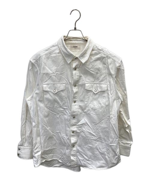 CELINE（セリーヌ）CELINE (セリーヌ) オーバーサイズウェスタンシャツ ホワイト サイズ:Mの古着・服飾アイテム
