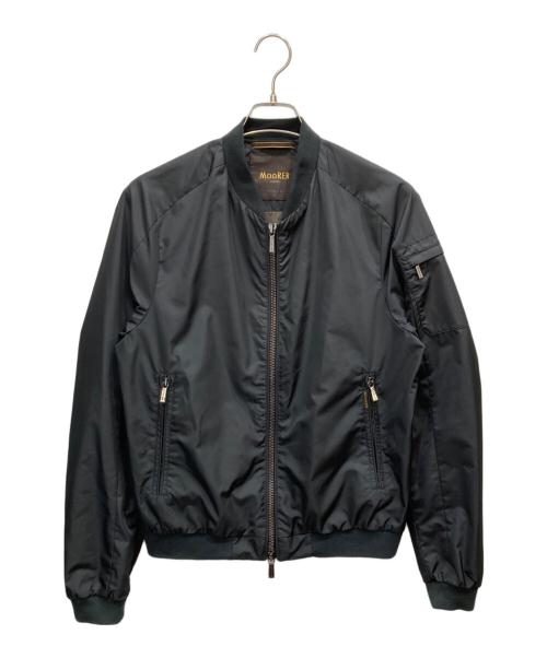 MOORER（ムーレー）MOORER (ムーレー) 撥水加工ボンバージャケット ブラック サイズ:48の古着・服飾アイテム