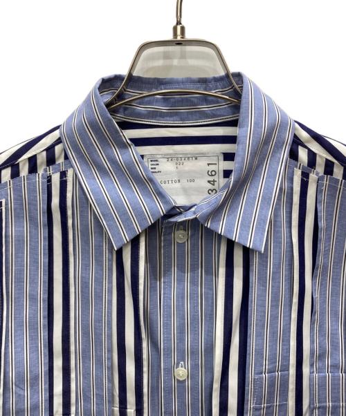 sacai（サカイ）sacai (サカイ) 24AW Cotton Poplin Shirt ブルー サイズ:1の古着・服飾アイテム