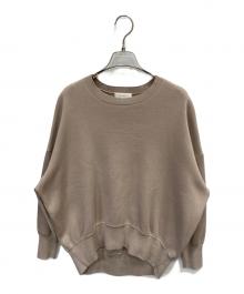 RIVE DROITE（リヴドロワ）の古着「コットンスムースラウンドヘムニット」｜ベージュ
