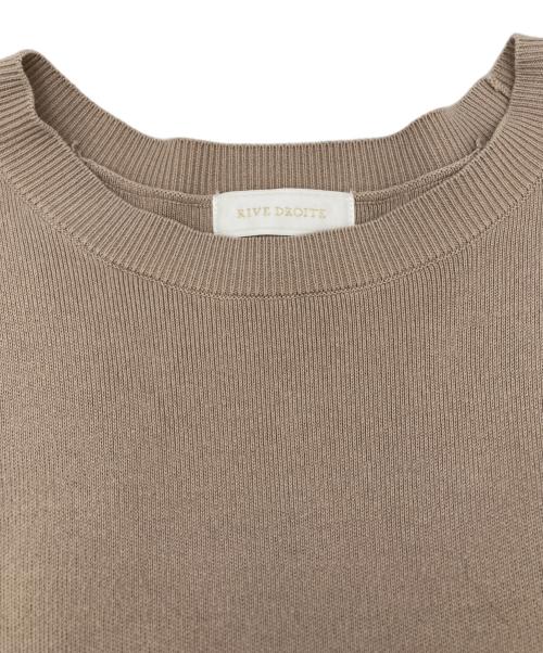 RIVE DROITE（リヴドロワ）RIVE DROITE (リヴドロワ) コットンスムースラウンドヘムニット ベージュ サイズ:FREEの古着・服飾アイテム