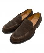 UNIVERSAL LANGUAGE×UNION IMPERIALユニバーサルランゲージ×ユニオンインペリアル）の古着「スウェードコインローファー」｜ブラウン