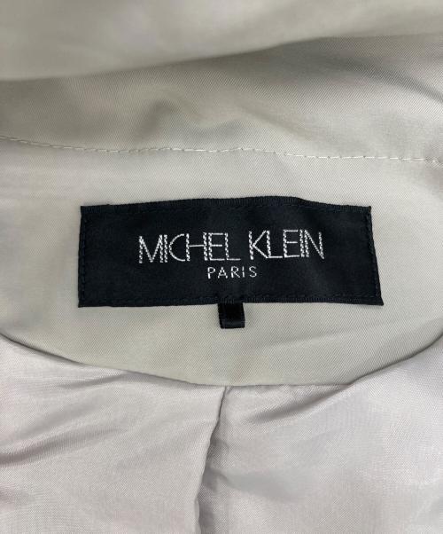 MICHEL KLEIN（ミッシェルクラン）MICHEL KLEIN (ミッシェルクラン) 「撥水/2WAY」ストレッチツイル中綿ショートブルゾン カーキ サイズ:36の古着・服飾アイテム