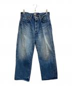 J.S HOMESTEADジャーナルスタンダード ホームステッド）の古着「エイジングデニムワイド5ポケ」｜インディゴ