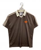 adidasアディダス）の古着「U FOOTBALL JERSEY TEE」｜ブラウン