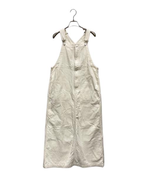 MACPHEE（マカフィー）MACPHEE (マカフィー) フレンチワーカーサージジャンパースカート アイボリー サイズ:Sの古着・服飾アイテム