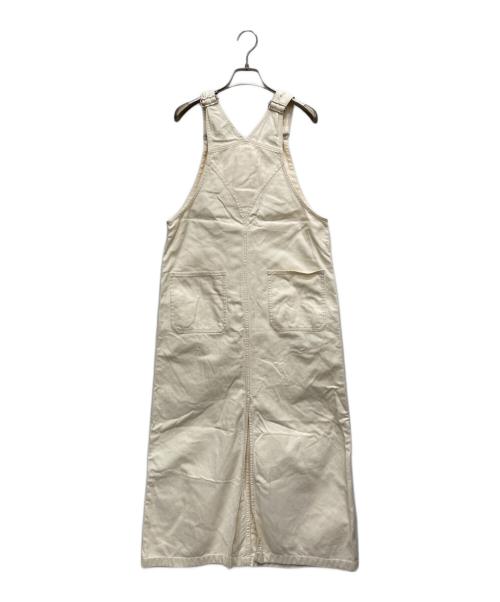 MACPHEE（マカフィー）MACPHEE (マカフィー) フレンチワーカーサージジャンパースカート アイボリー サイズ:Sの古着・服飾アイテム