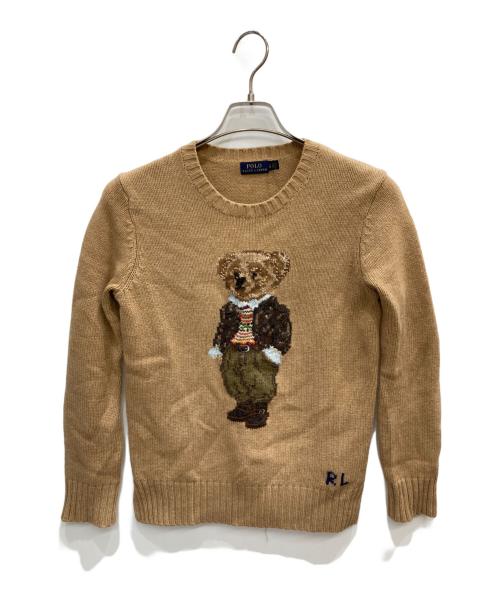 POLO RALPH LAUREN（ポロ・ラルフローレン）POLO RALPH LAUREN (ポロ・ラルフローレン) ポロベアーニット ブラウン サイズ:XSの古着・服飾アイテム