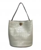 FURLAフルラ）の古着「クロコ型押し2WAYショルダーバッグ」｜ベージュ/モカ