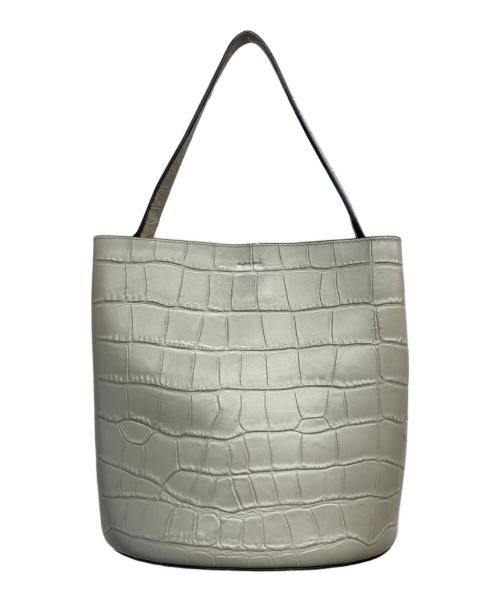 FURLA（フルラ）FURLA (フルラ) クロコ型押し2WAYショルダーバッグ ベージュ/モカの古着・服飾アイテム