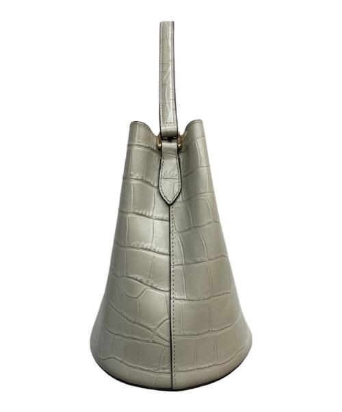 FURLA（フルラ）FURLA (フルラ) クロコ型押し2WAYショルダーバッグ ベージュ/モカの古着・服飾アイテム