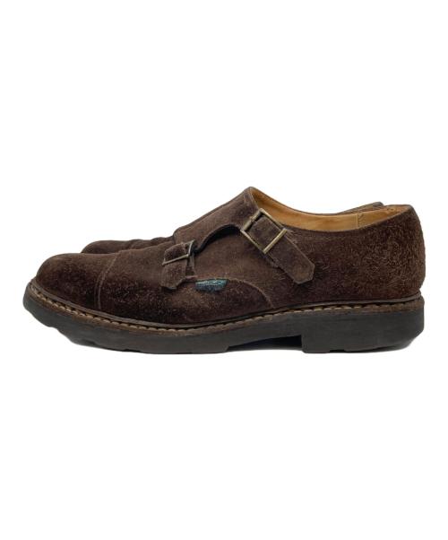 PARABOOT（パラブーツ）PARABOOT (パラブーツ) WILLIAM スウェードダブルモンクストラップシューズ ブラウン サイズ:UK7の古着・服飾アイテム