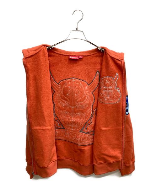 SUPREME（シュプリーム）Supreme (シュプリーム) Demon Zip Up Hooded Sweatshirt オレンジ サイズ:Lの古着・服飾アイテム