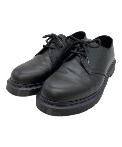Dr.Martens（ドクターマーチン）Dr.Martens (ドクターマーチン) ネイビーステッチ 3 ホール シューズ ブラック サイズ:UK8の古着・服飾アイテム
