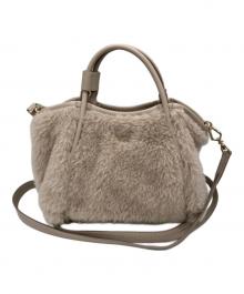MaxMara（マックスマーラ）の古着「「Tマリンシリーズ」テディベアバッグ」｜ベージュ