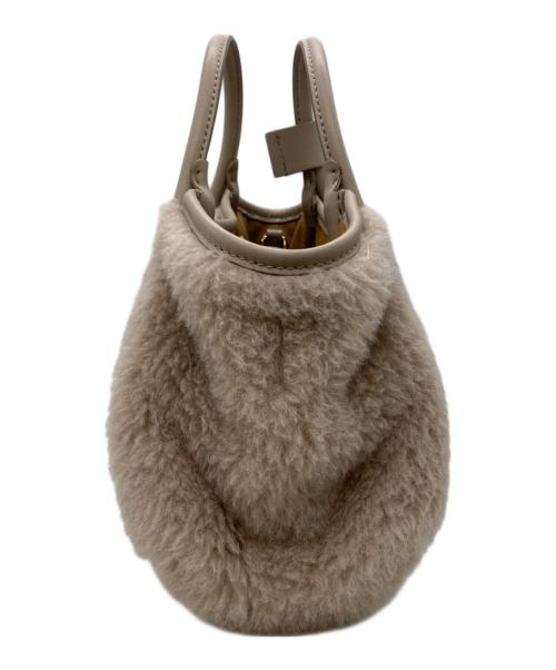 MaxMara（マックスマーラ）MaxMara (マックスマーラ) 「Tマリンシリーズ」テディベアバッグ ベージュの古着・服飾アイテム