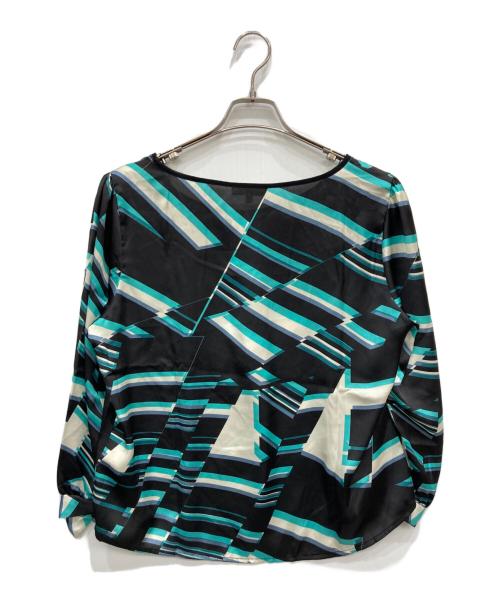 NARA CAMICIE（ナラカミーチェ）NARA CAMICIE (ナラカミーチェ) 総柄ブラウス ターコイズ サイズ:Ⅼ 未使用品の古着・服飾アイテム