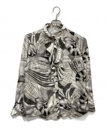 NARA CAMICIE（ナラカミーチェ）の古着「総柄フリルブラウス」｜グレー