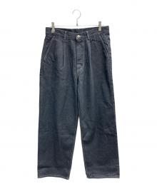 Graphpaper（グラフペーパー）の古着「Gray Tone Cone Denim Two Tuck Pants」｜グレー